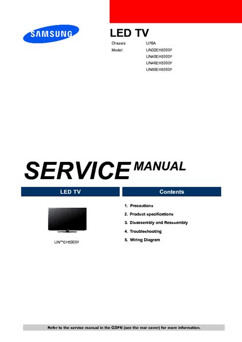 Samsung un46eh5300 un46eh5300f service manual and repair guide. - The mri study guide for technologists.