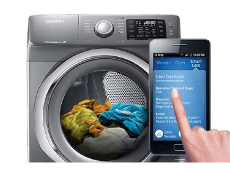 Samsung washer smart care. Smart Care interacts with your washer and dryer to perform an immediate diagnosis and offer quick solutions – saving you time and money on repairs**. * Requires the Samsung Smart Washer/Dryer App. It supports Android OS 2.3.6 or later and iOS 3 or later for iPhone models and is available in the App Store and Play Store. 