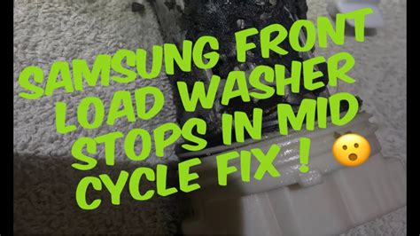 Samsung washer stops mid cycle no error code. Leaks – Some machines will stop mid cycle if they suspect a leak. If you see water coming from anywhere on the machine check the hoses, pump and door seal. My washing machine won't advance to the next cycle. The most likely reason why your washing machine won't advance to the next cycle is a faulty timer. 