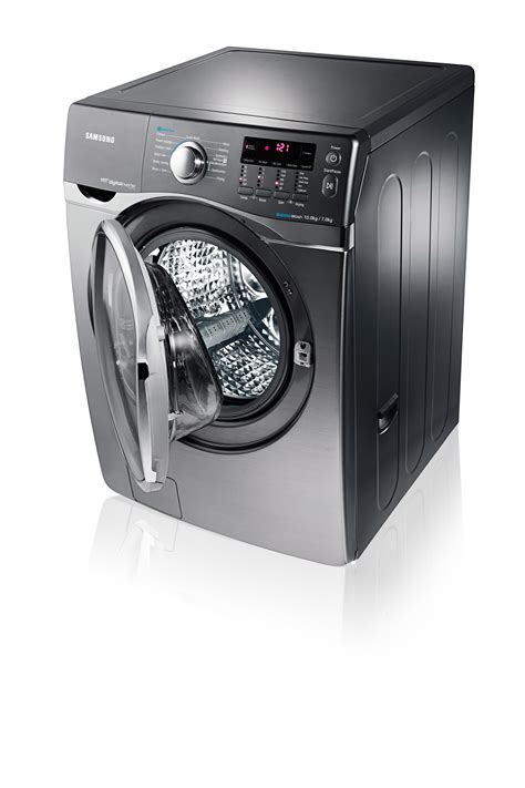 Samsung washing machine dryer combo. A frictional force of powerful water jet and fast spinning also helps remove dirt from the rubber door gasket and it notifies you when it needs cleaning.⁶. 5. Eliminates up to 99.9% of bacteria from the inside of the washer and removes dirt from the rubber gasket. Based on testing by Intertek of the Drum Clean + cycle. 