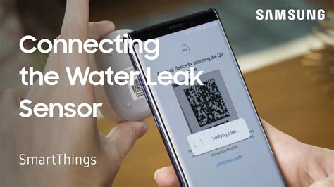 Samsung water leak sensor.  Read the Samsung SmartThings Water Leak Sensor Us...