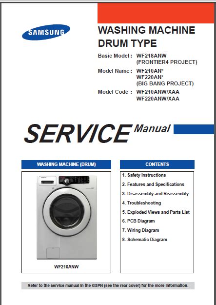 Samsung wf210anw wf220anw service manual repair guide. - A guide to common marine fishes of singapore.