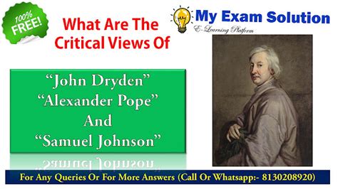 Samuel johnson on pope question answers. - Dei cavedii e degli atrii secondo la descrizione di marco vitruvio pollione.