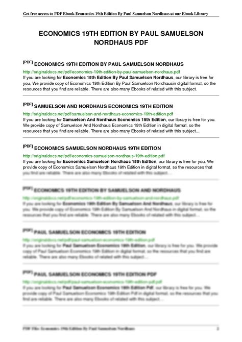 Samuelson Economics Answers 19th Edition