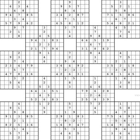 Samurai Sudoku Sudoku Printable Sudoku Puzzles Printables Sudoku