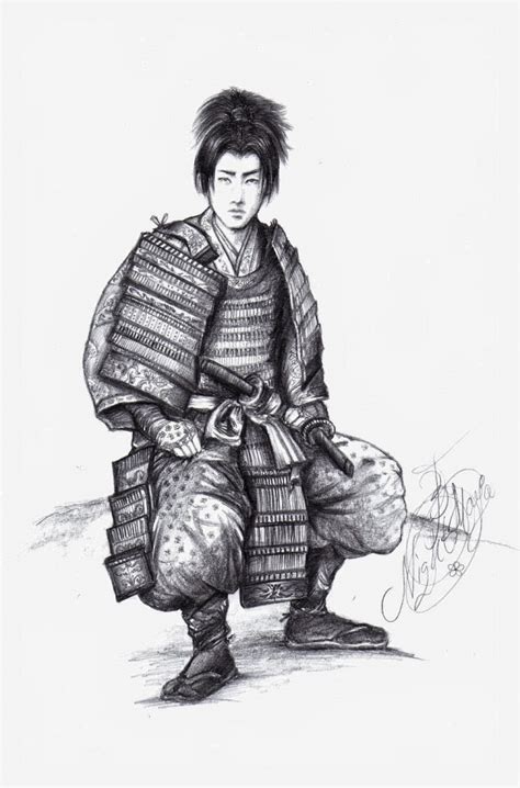 Samurai warriorrealistic sketch by nightmaya