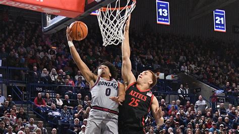 San Diego State uses big games from Waters, LeDee to topple No. 15 Gonzaga 84-74