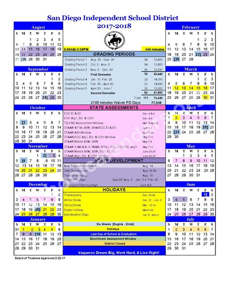 San Dieguito Academy Calendar