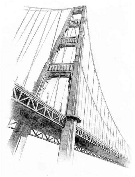 San Francisco Bridge Drawing