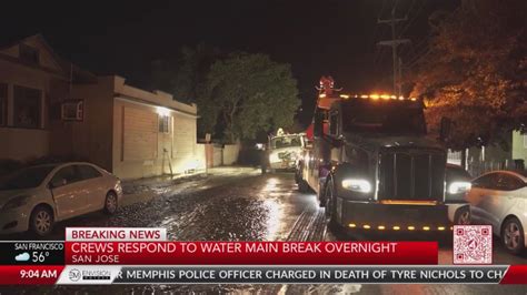 San Jose water main breaks, 24 customers impacted