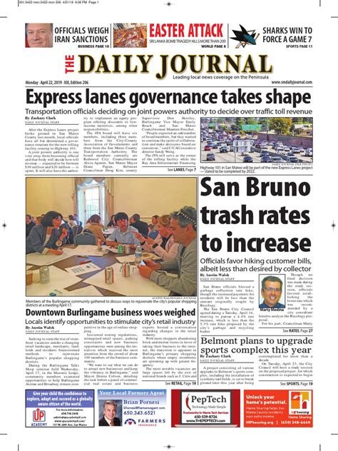 San Mateo Daily Journal 04 22 19 Edition