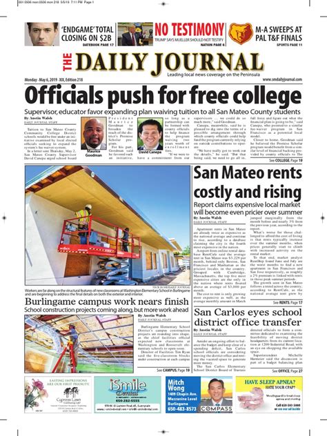 San Mateo Journal Newspaper