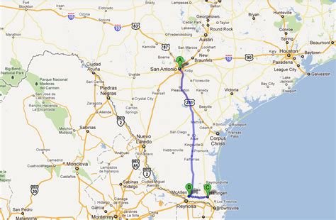 Here's a sample itinerary for a drive from San Antonio to McAllen (Texas). If you're planning a road trip to McAllen (Texas), you can research locations to stop along the way. Make sure you check road conditions to double check the weather. Traveling with a dog or cat? Find pet-friendly stops. Camping along the way? Search for RV campgrounds .... 