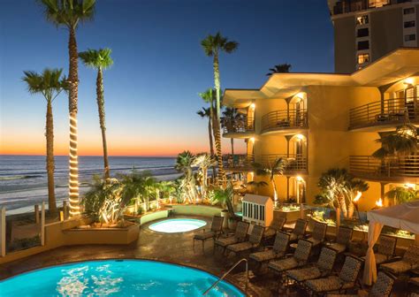 San diego beach resorts. Catamaran Resort Hotel and Spa. San Diego, CA. 9.2 miles to city center. [See Map] Tripadvisor (6939) $34 Nightly Resort Fee. 4.0-star Hotel Class. 4.0-star Hotel Class. $34 Nightly Resort Fee. 