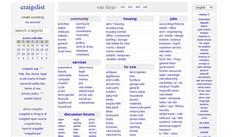 San diego craigslist services. craigslist provides local classifieds and forums for jobs, housing, for sale, services, local community, and events 