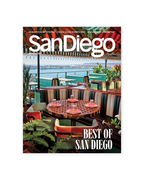 San diego magazine. Aug 29, 2022 · San Diego and Tijuana have been designated a World Design Capital for 2024, the first dual-city destination for the festival.“The Mingei played a role in the bid to achieve that,” says York. 