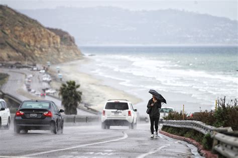 San diego rainfall today. San Diego weather: Chance of light scattered showers for today into Tuesday morning. A weakening storm system off the coast will slowly make its way east; scattered rain showers will be possible ... 