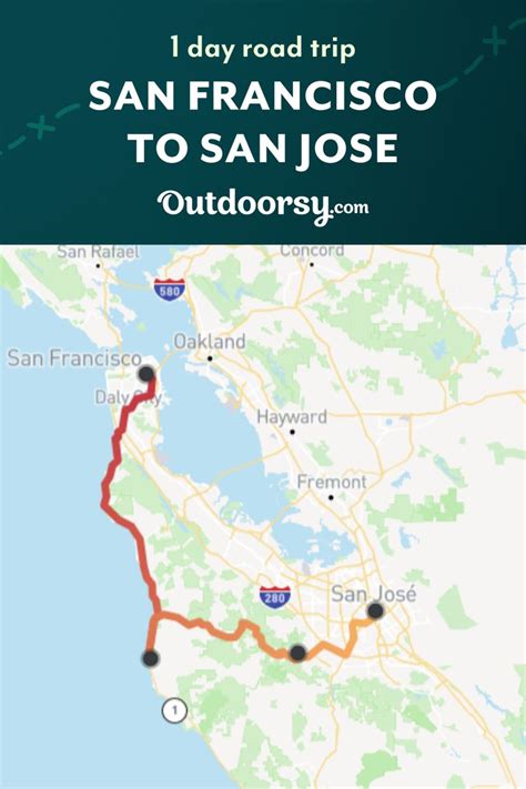 San francisco to san jose. Halfway Point Between San Francisco, CA and San Jose, CA. If you want to meet halfway between San Francisco, CA and San Jose, CA or just make a stop in the middle of your trip, the exact coordinates of the halfway point of this route are 37.495926 and -122.228882, or 37º 29' 45.3336" N, 122º 13' 43.9752" W. This location is 24.07 miles away from San … 