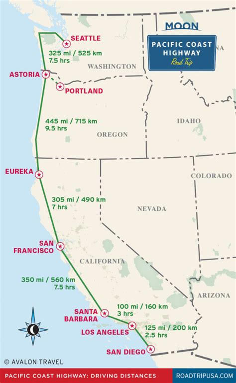 The I-5 begins in California south of San Diego, right on the border of Mexico, and continues through Oregon and on up to Blaine, Washington, on the Canadian border. From start to end, it measures a little over 1,382 miles , and one of the main reasons it was built is because it has always been a route used by local native Americans and …. 
