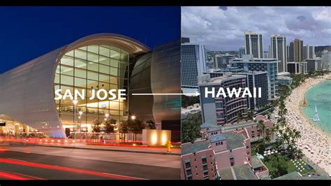 San jose to hawaii. The geographic midpoint between Hawaii and San-josé is in 2,398.61 mi (3,860.19 km) distance between both points in a bearing of 98.21°. The shortest distance (air line) between Hawaii and San-josé is 4,797.23 mi (7,720.39 km). The shortest route between Hawaii and San-josé is according to the route planner. The driving time is approx. . 