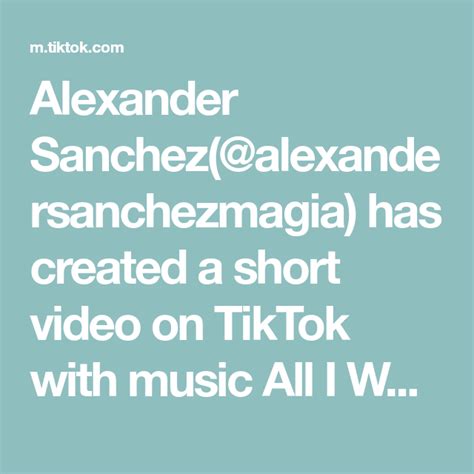 Sanchez Alexander Tik Tok Lanzhou