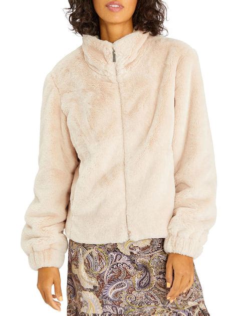 Sanctuary Womens Lightweight Cold Weather Faux Fur …