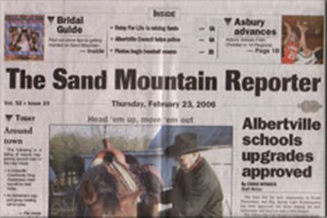 Sand mountain reporter. Things To Know About Sand mountain reporter. 