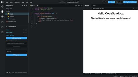 Sandbox code. CodeSandbox is a platform that lets you start coding instantly without setup or configuration. You can use the cloud to run servers, databases, microservices and more, and share your code with others using a link or a comment. 