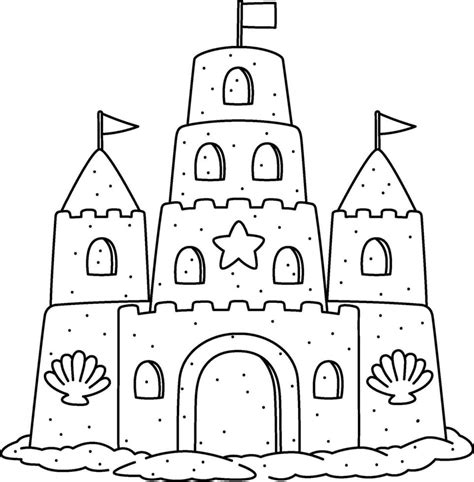 Sandcastle Coloring Shee