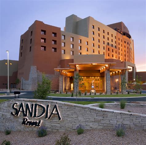 Sandia casino and resort. Sandia Resort & Casino is a Native American smoke-free casino in Albuquerque, New Mexico and is open daily 24 hours. The casino's 140,000 square foot gaming space features 1,774 gaming machines and forty-four table and poker games. The property has ten restaurants and a hotel with 228 rooms. 