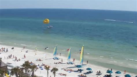 Click to View Webcam. Enjoy this live beach of Panama City Beach, FL by Sandpiper Beacon Beach Resort. Check the current weather, surf conditions, and beach activity and enjoy live views of your favorite …