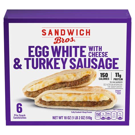 Sandwich Bros. Egg White and Turkey Sausage Flatbread Pocket …