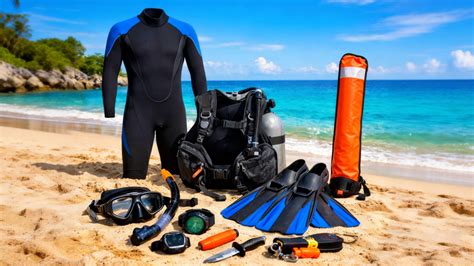 Sandy beach diving techniques and equipment