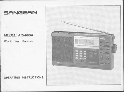 Sangean ats 803 receiver repair manual. - Toshiba just vision 400 ultraschall bedienungsanleitung.
