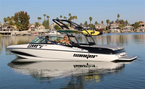 Sanger boats. The V237 XTZ is a large and affordable boat for wakesurfing and wakeboarding, with giant surf waves, smooth ride and tight handling. It features a deluxe upholstery package, a 7" touch screen dash, a zero … 