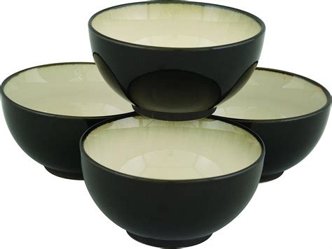 Sango Nova Black Ice Cream Bowls, Set of 4 - amazon.ae