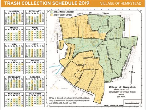 Sanitation Schedule West Hempstead cgca