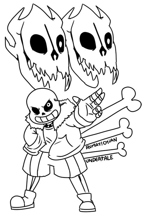 Sans Coloring Page