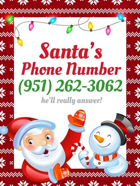 Santa's phone number. Stuff 