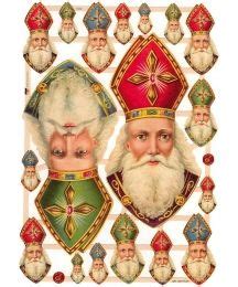 Santa, Angel and Christmas Scraps - Vintage Ornaments