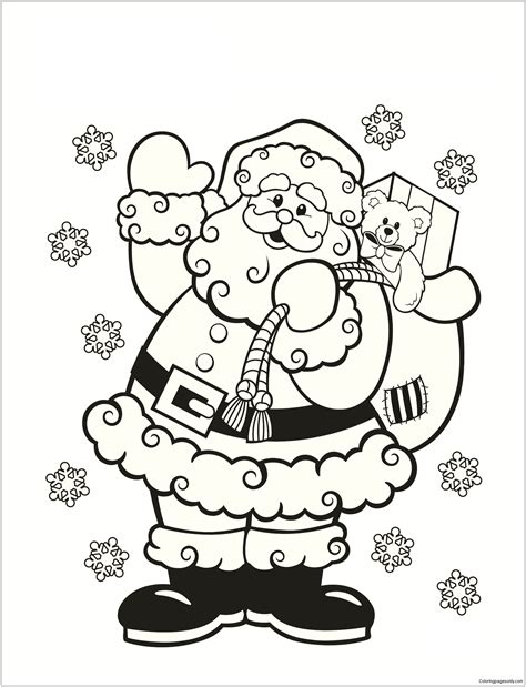 Santa Coloring Pictures Printable