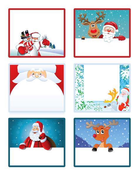 Santa Cute Free Printable Tags and Labels in Different Styles. Oh My
