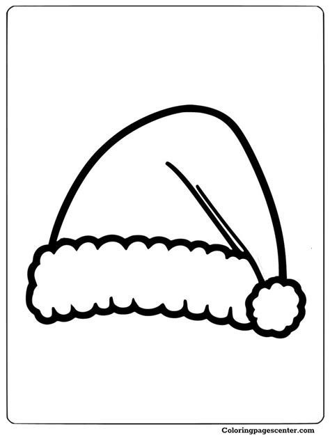 Santa Hat Coloring Shee
