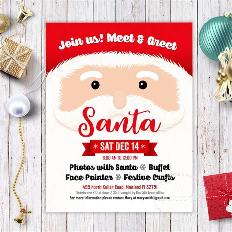 Santa Photoshoot Flyer - Etsy