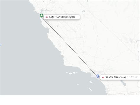 There are 68 weekly flights from San Francisco (SFO) to Orange County/Santa Ana on Southwest Airlines.. 