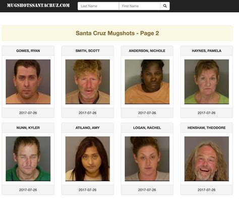 Santa cruz arrests.  Updated multiple times daily. S.  Largest Database of Sant...