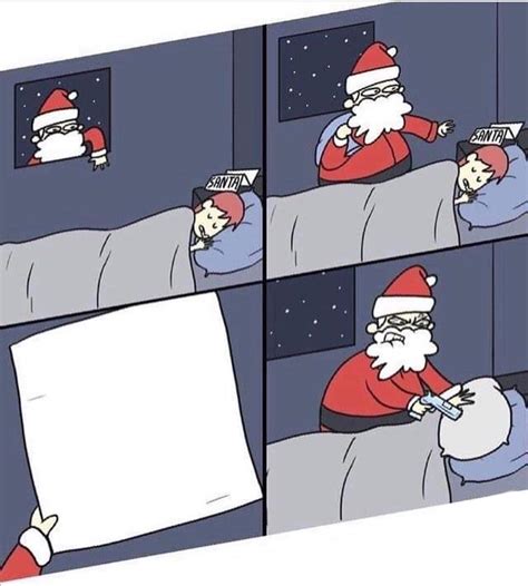 Santa meme template. Kapwing's award winning meme templates exist to serve you, the creator, in the best possible way online. Choose from a variety of template categories to find a better starting point for whatever meme you want to make. Kapwing's templates range from legendary memes like the Drake 4 panel to even niche content like memes for TikTok and Twitter. 