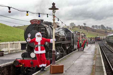 Santa train. Get into the mood with some Christmas music while having your tickets checked. Board your Santa Specials from one of two starting stations. You can join our services from either Sheffield Park (compartment trains) or East Grinstead (open seating trains). PLEASE CHECK CAREFULLY which station of departure. 