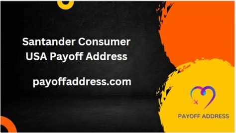 Santander consumer payoff address. There is no central number for Ford Motor Credit. If you wish to pay by mail, Ford states on their website that you can mail your payment to the address listed on your invoice. You can also customer service at 1-800-727-7000 to get an exact... 