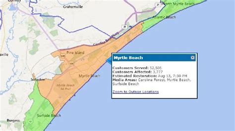 Santee cooper outage map. Thu, September 1st 2022, 2:03 PM PDT. Santee Cooper power outage viewer (Santee Cooper) NORTH MYRTLE BEACH, S.C. (WPDE) — The power has been restored after more than 12,000 Santee Cooper customers had outages in North Myrtle Beach Thursday evening. TOP STORY: Mother who taught at HCS & her 2 children killed in Carolina Forest shooting: Official. 